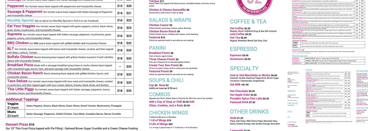 Central 52 Menu