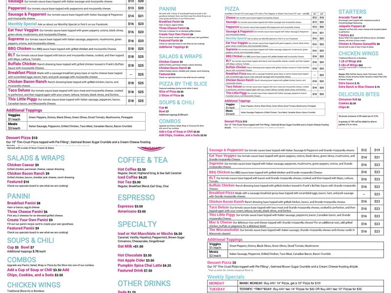 Central 52 Menu