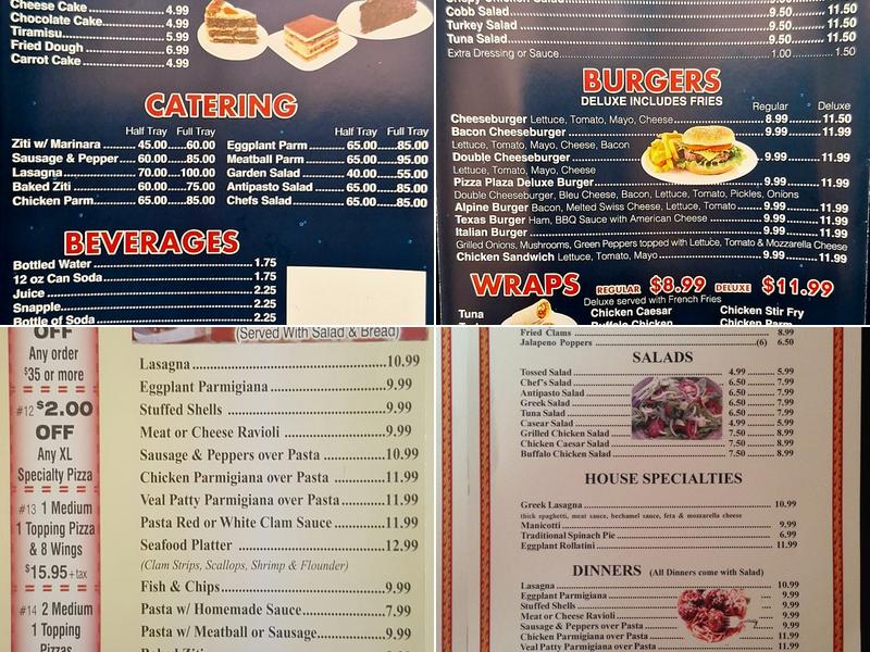 Pizza Plaza Menu