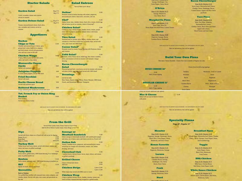 The Cloverleaf Menu