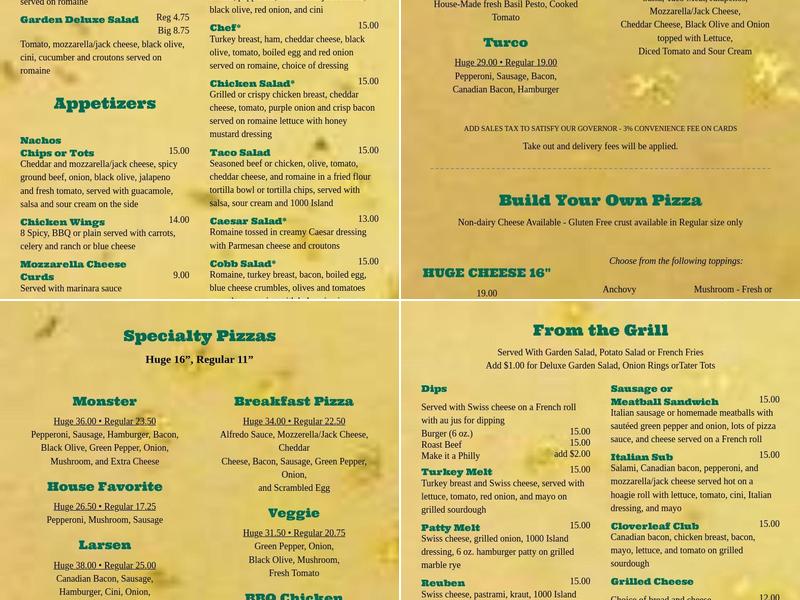 The Cloverleaf Menu