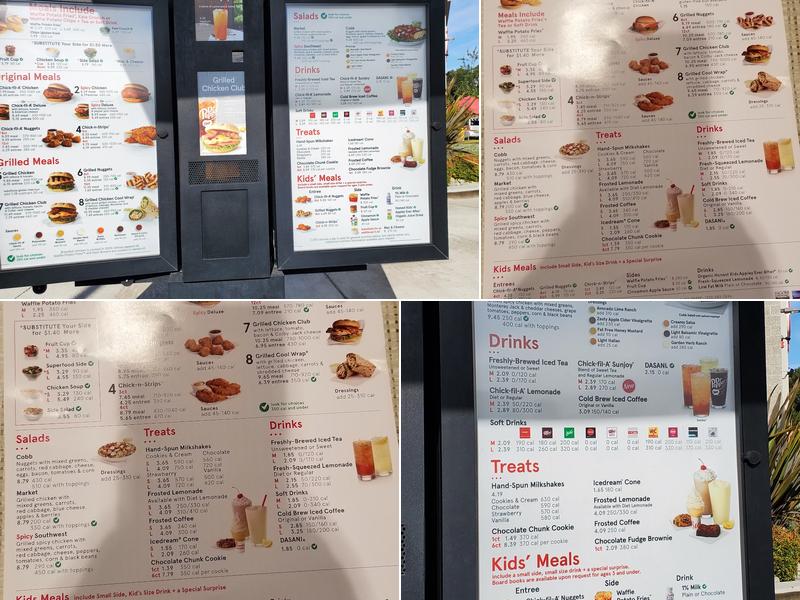 Chick-fil-a Menu