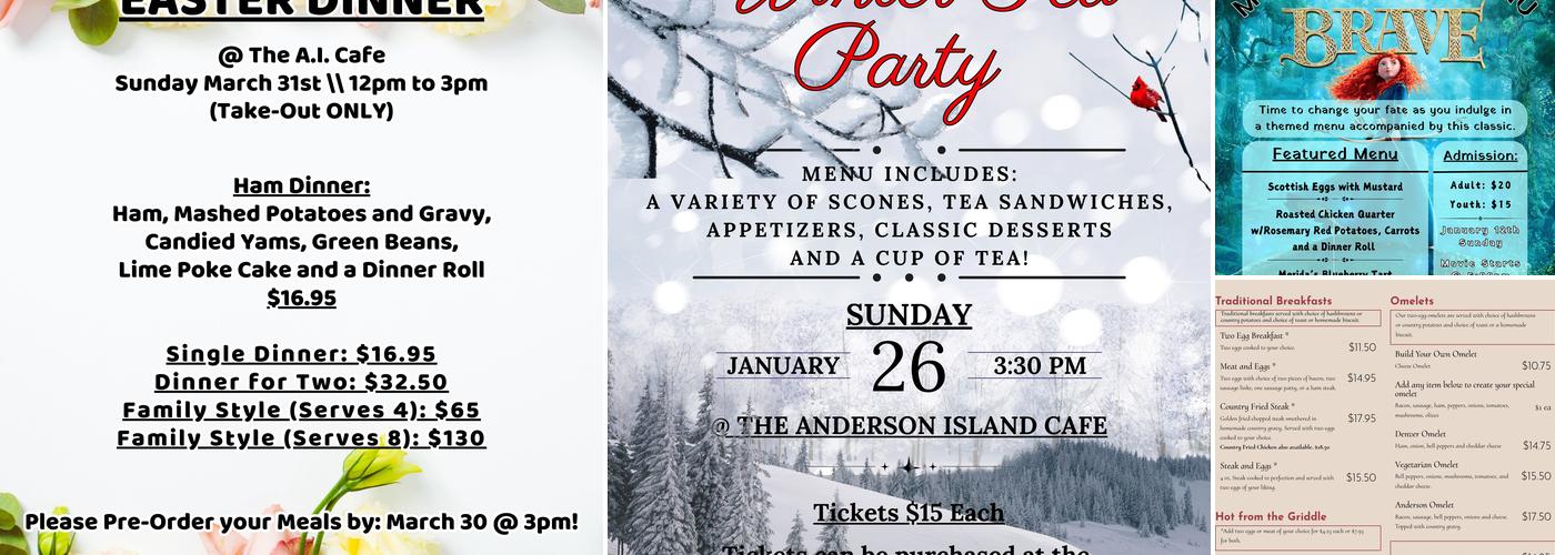 Anderson Island Café Menu