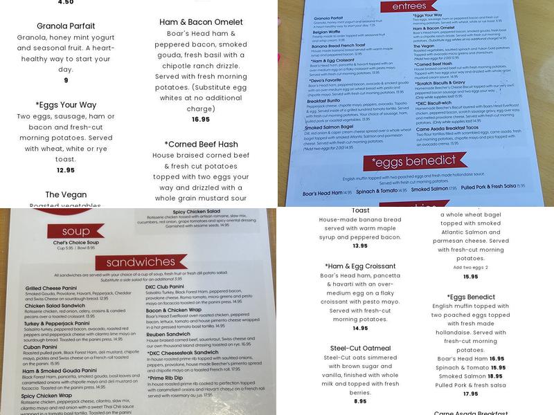 Devoted Kiss Cafe Menu