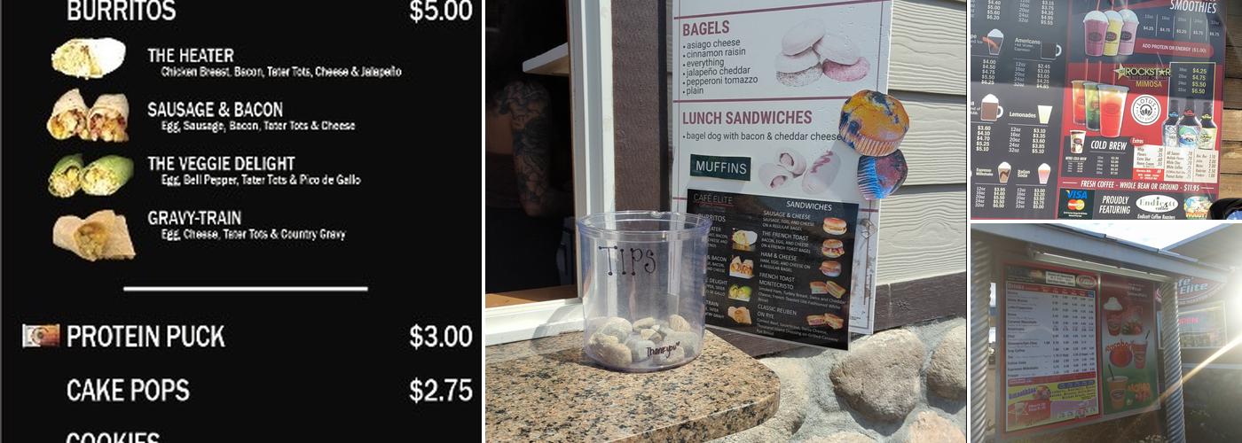 Cafe Elite Menu