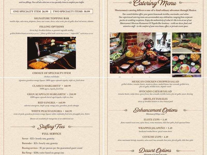 Moctezuma's Mexican Restaurant & Tequila Bar Menu