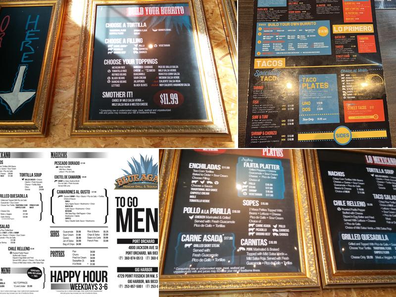 Blue Agave Mexican Grill Menu