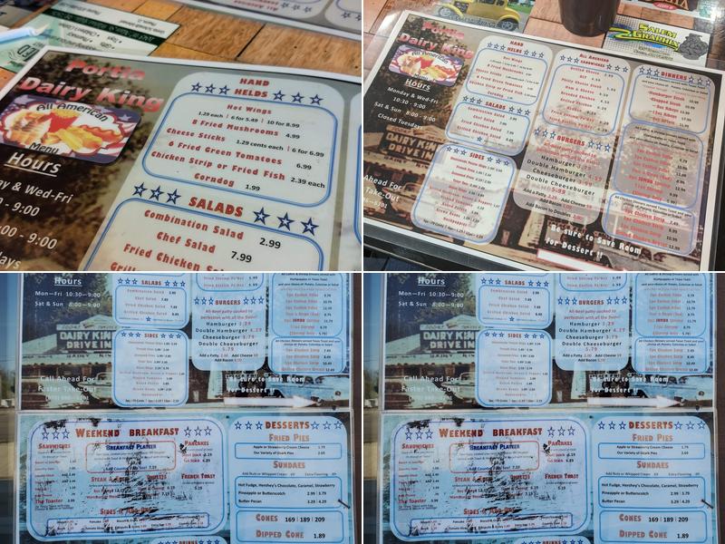 Dairy King Menu