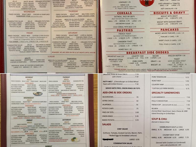 Junction 166 Cafe Menu