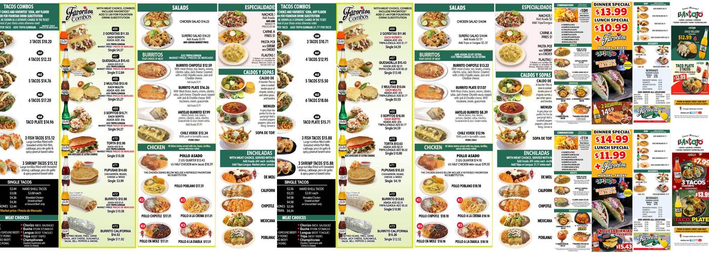 El Antojo Tacoma McKinley Ave Menu