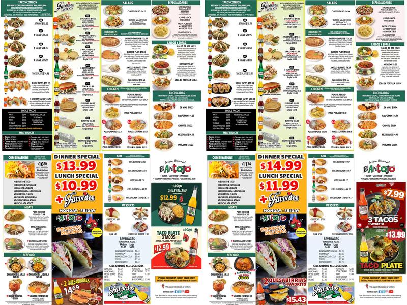 El Antojo Tacoma McKinley Ave Menu