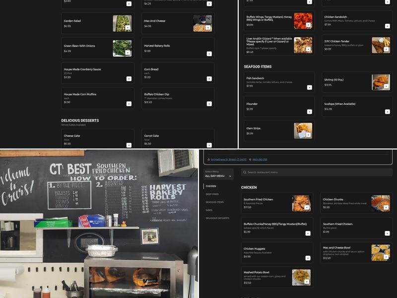 Greer's Chicken Menu