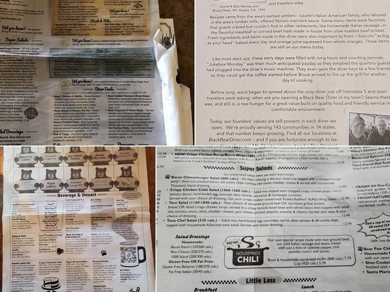 Black Bear Diner Federal Way Menu