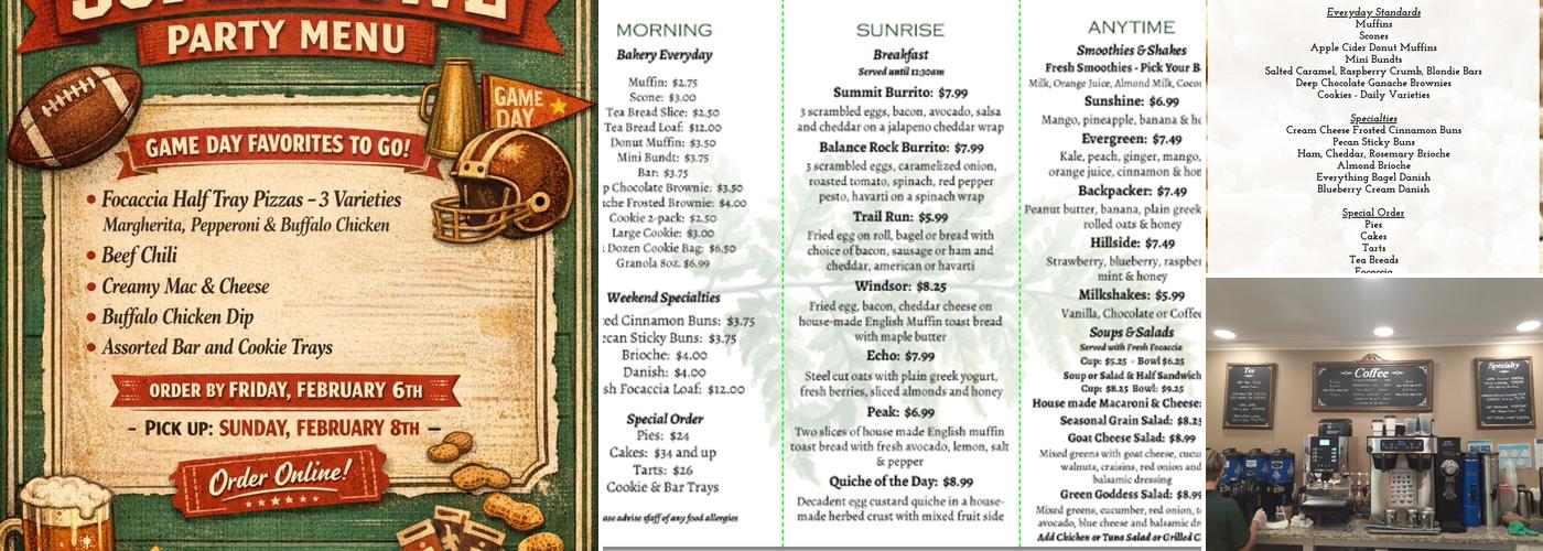 Mountainside Bakery & Cafe Menu