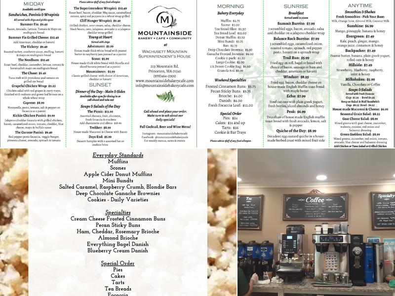 Mountainside Bakery & Cafe Menu