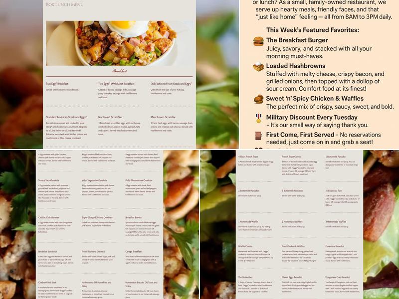 Carr's Restaurant Menu