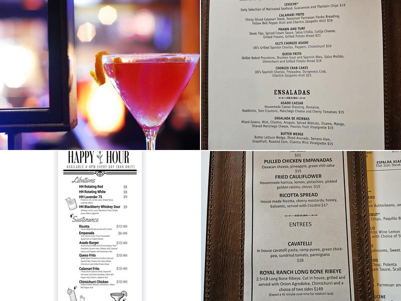 Asado Menu