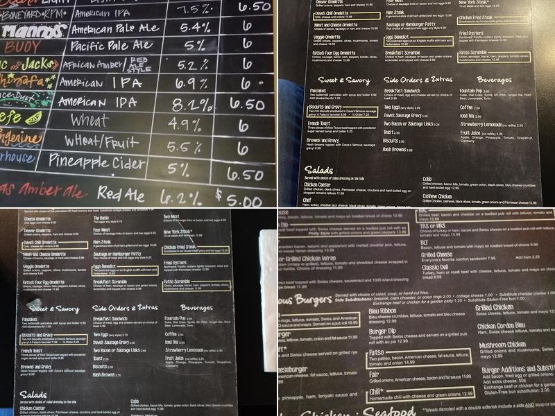 Fatso's Bar & Grill Menu