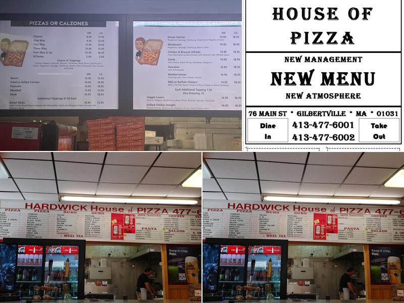 Hardwick House of Pizza Menu