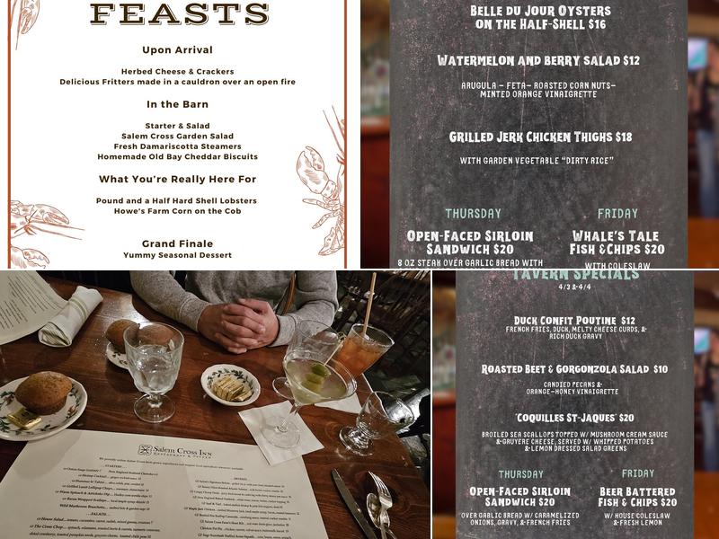 Salem Cross Inn Menu