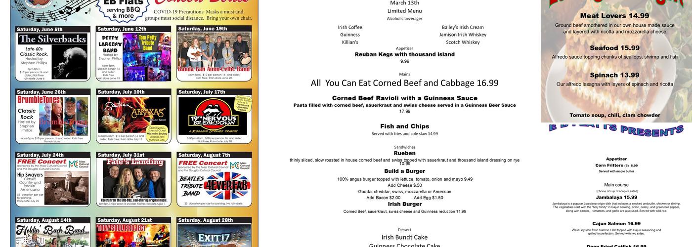 E.B. Flatts Menu