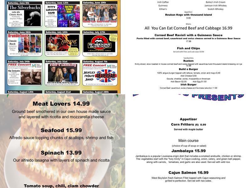 E.B. Flatts Menu