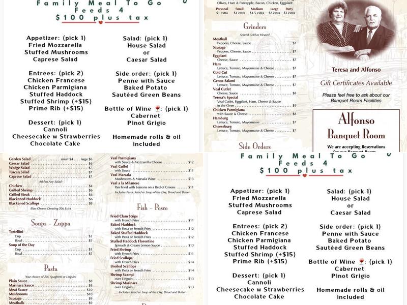 Teresa's Restaurant Menu