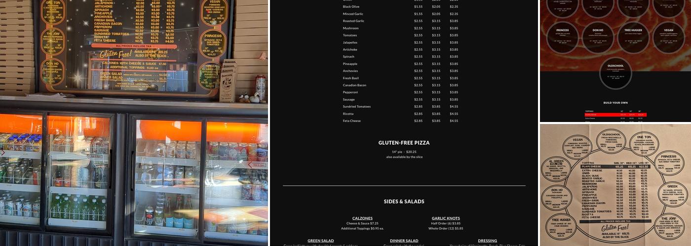 Old School Pizzeria Menu