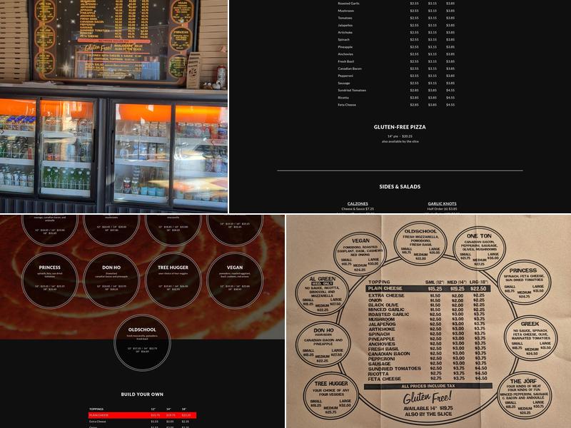 Old School Pizzeria Menu