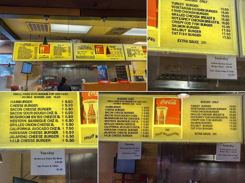 Flame Burger Plus Menu