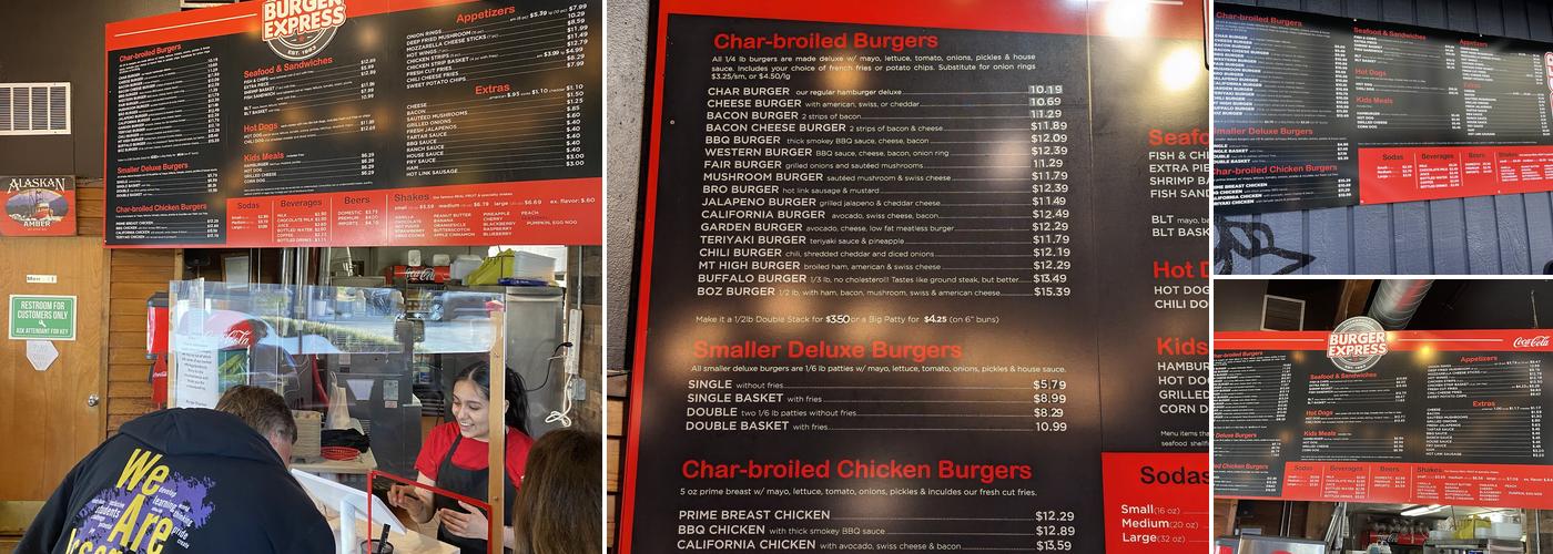 Burger Express Menu