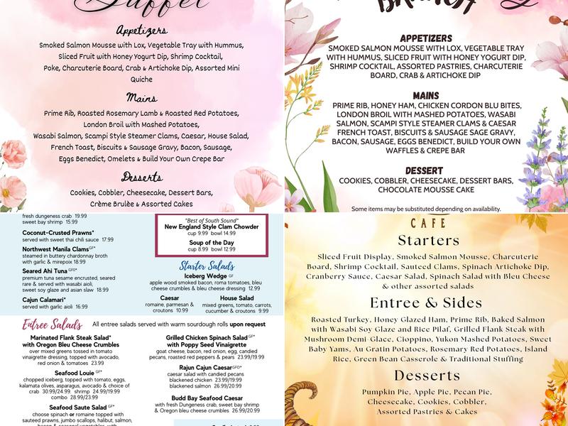 Budd Bay Cafe Menu
