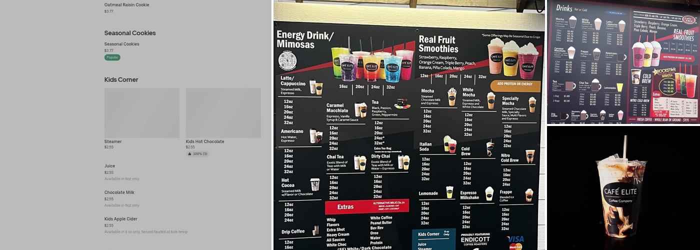 Café Elite Menu