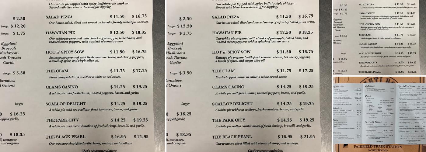 Nauti Dolphin Menu