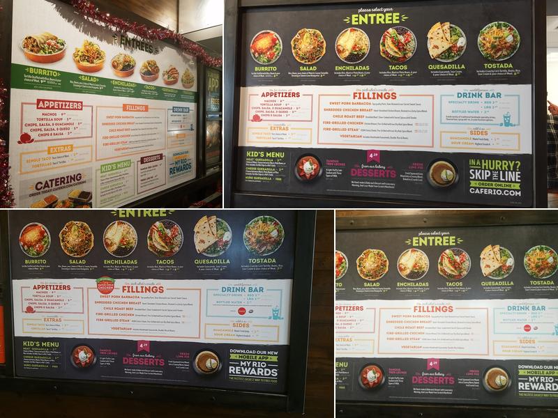 Cafe Rio Fresh Modern Mexican Menu