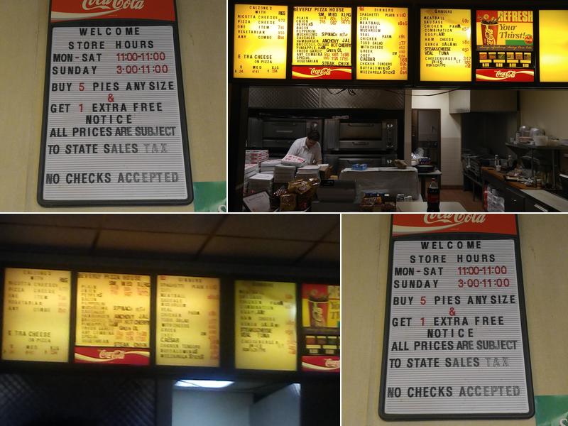 Beverly Pizza House Menu