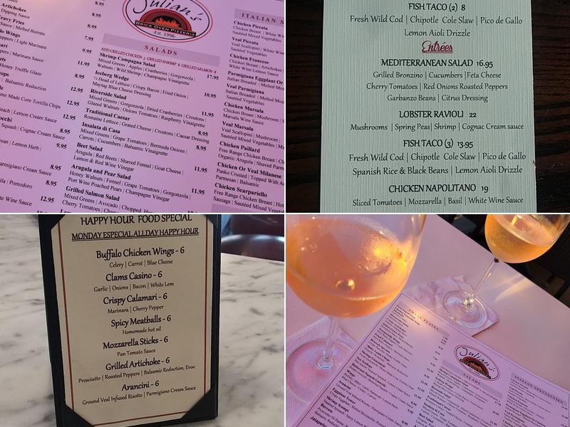 Julian's Pizza Kitchen & Bar Menu