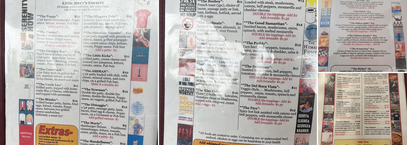 Little Jerry's Menu