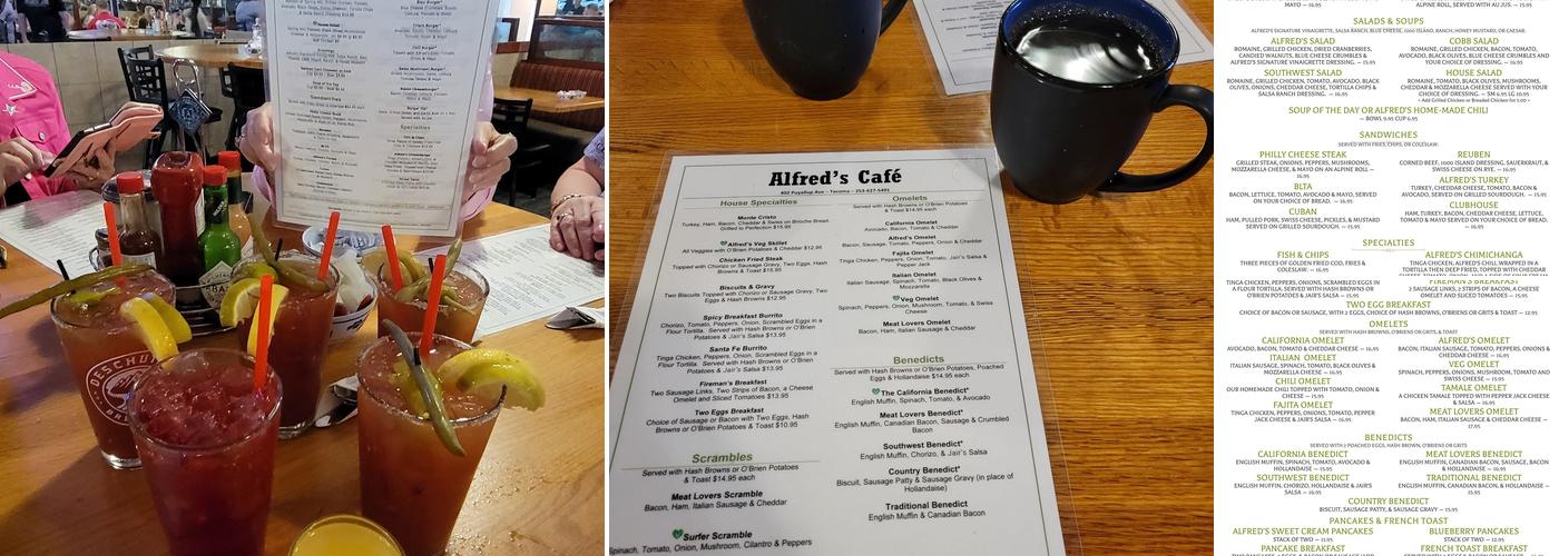 Alfred's Cafe Menu