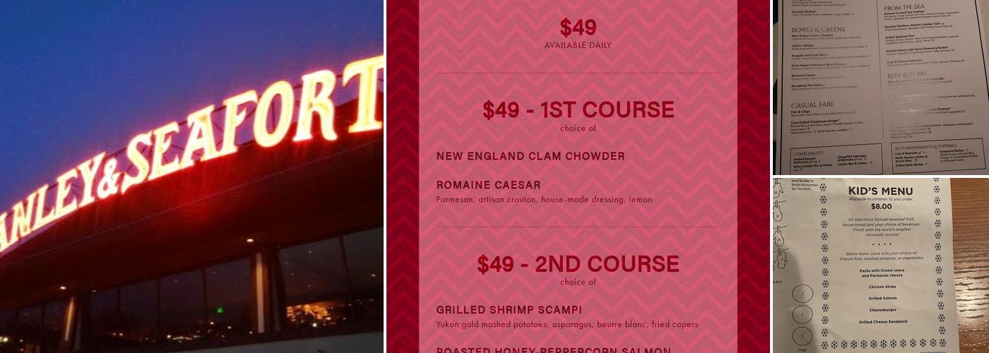 Stanley & Seafort's Menu