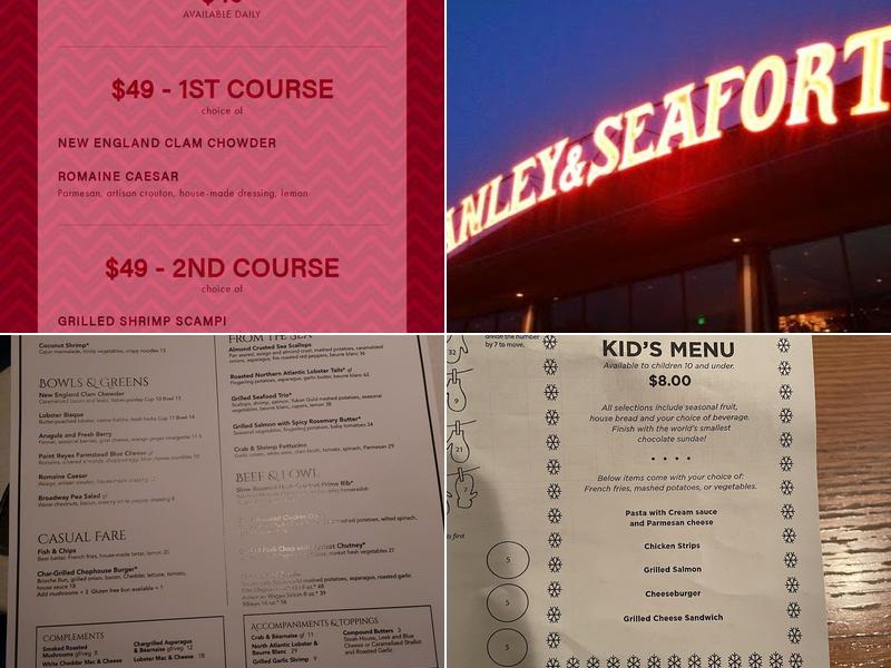 Stanley & Seafort's Menu