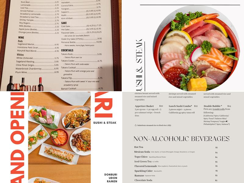 Nari Sushi & Steak Menu