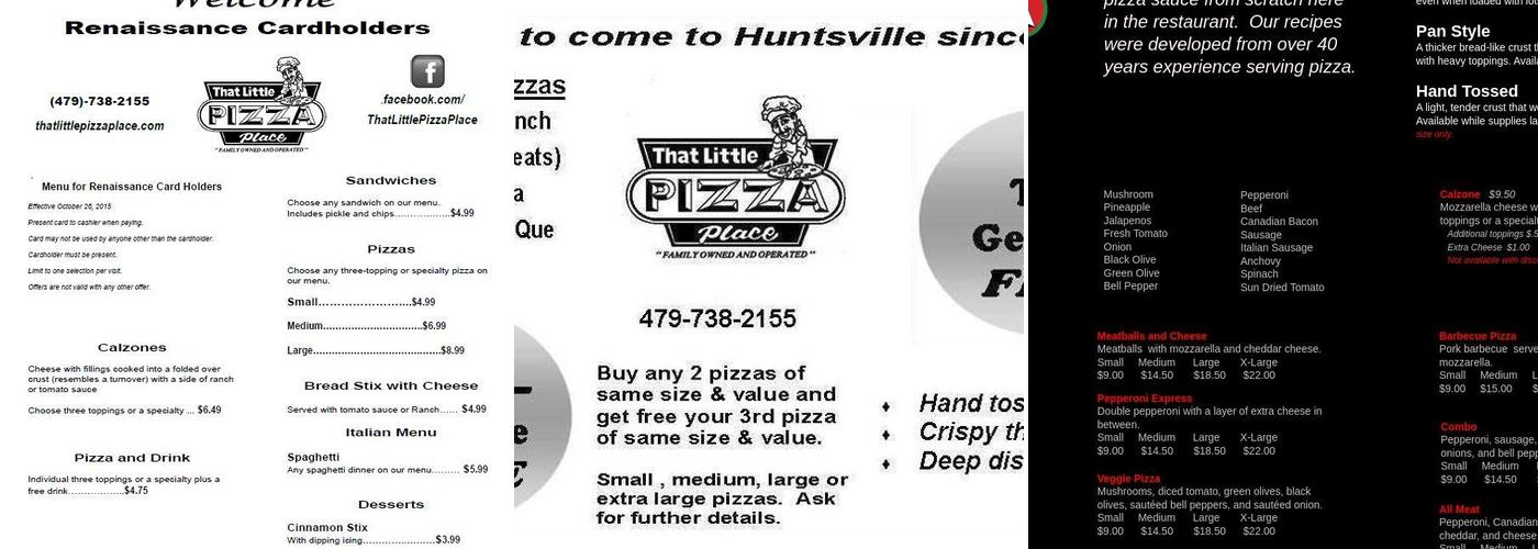 That Little Pizza Place Menu
