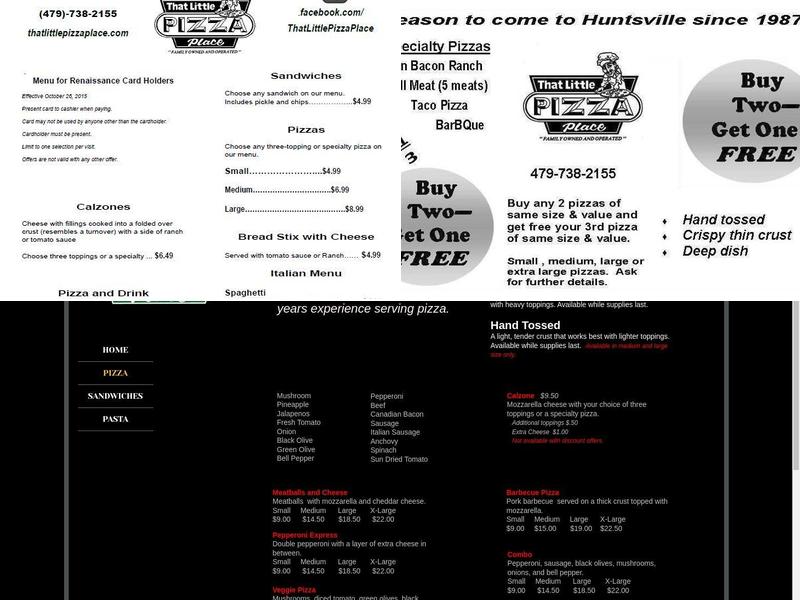That Little Pizza Place Menu