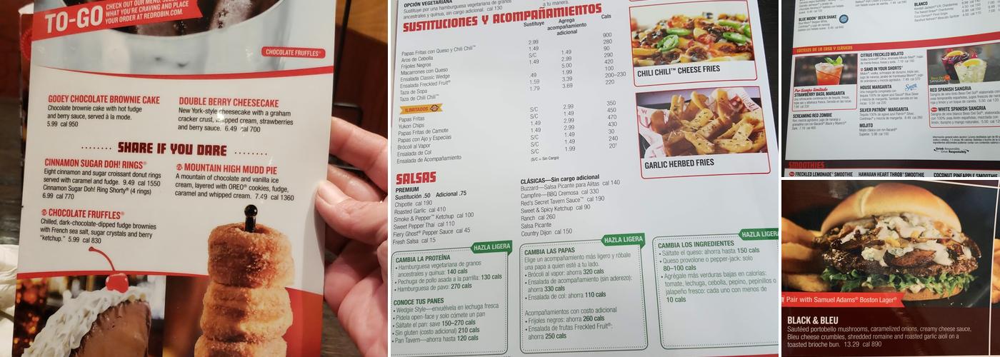 Red Robin Gourmet Burgers and Brews Menu