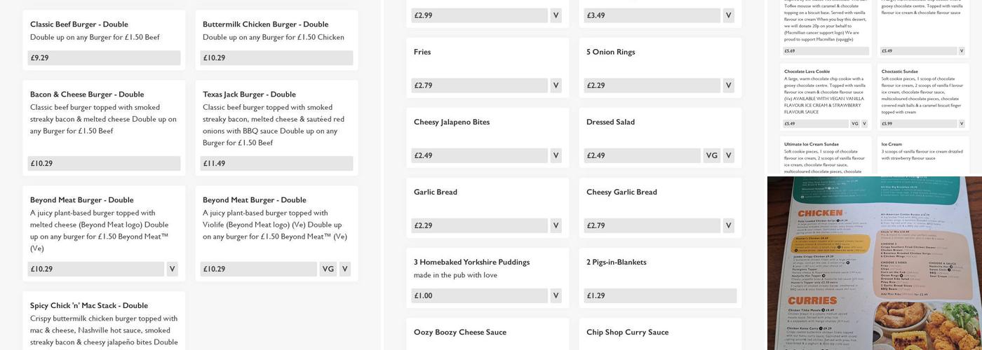 The Waterside - Pub & Carvery Menu