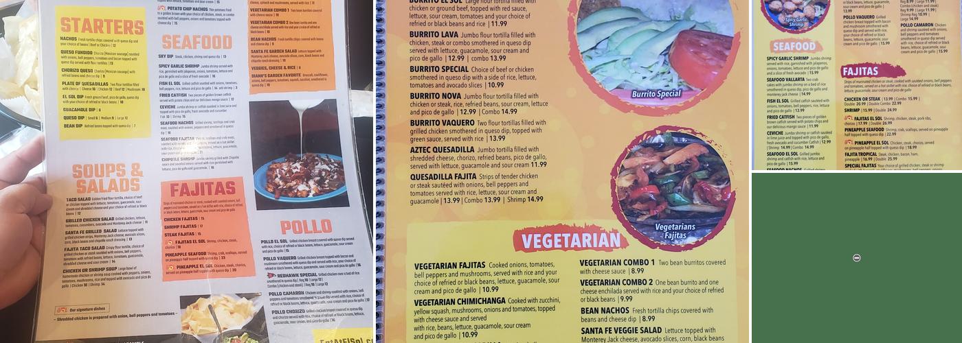 El Sol Menu