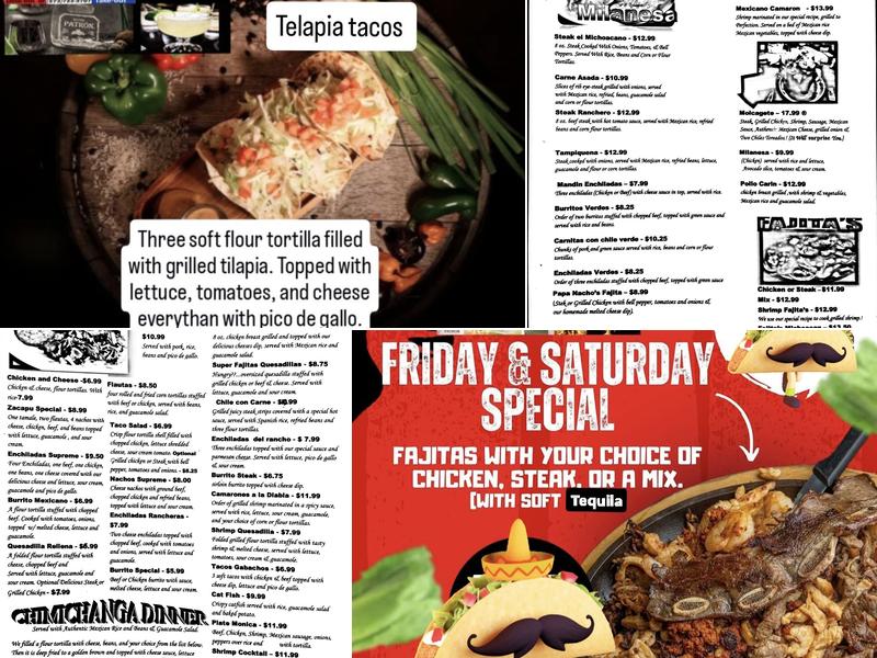 El Mexicano Restaurant Menu