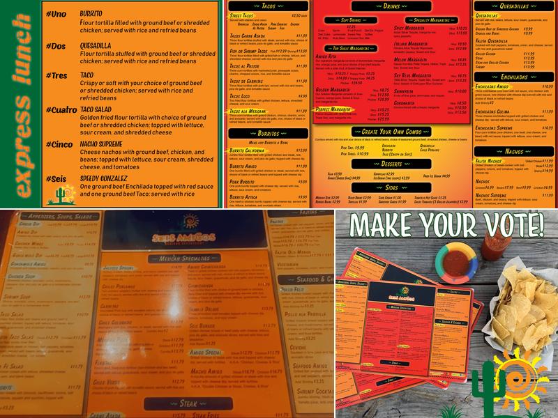 Seis Amigos Menu