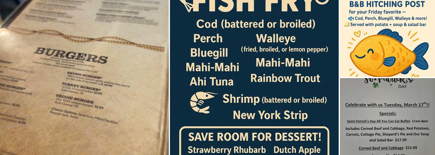 B&B Hitching Post Menu